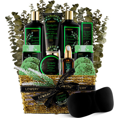 Lovery Eucalyptus Spearmint Bath Set Home Spa Set Natural Mint Fragrance 17 Pcs