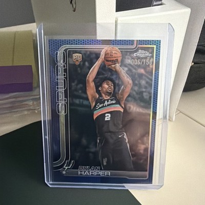 2025-26 Topps Chrome Update Dylan Harper #152 Blue Basketball Parallel /150 RC