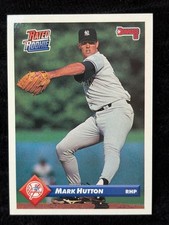 1993 Donruss Mark Hutton Rated Rookie Card #671 New York Yankees MLB Collectible