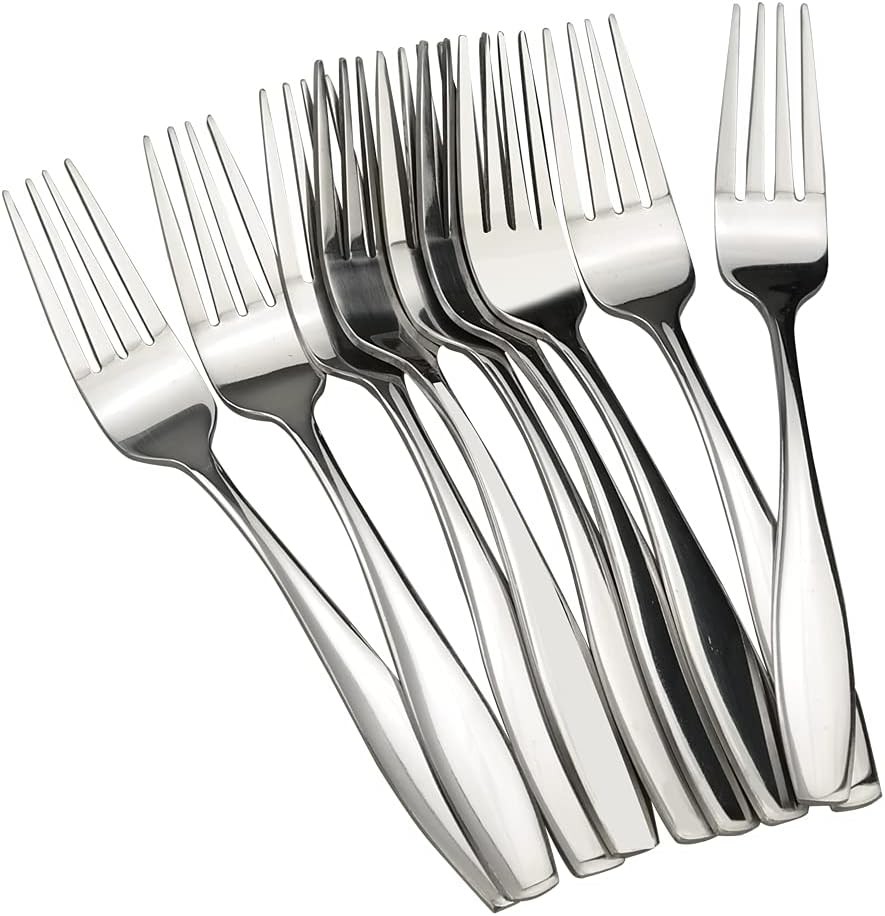 12 Piece Stainless Steel Fork Set - Dessert and Small Salad 