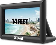 Inflatable Movie Screen Outdoor Mega Projector Screen with Air Blower, Tie-Downs