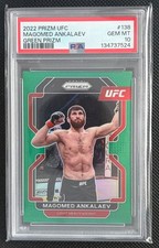 2022 Panini Prizm UFC Magomed Ankalaev #138 Green Prizm PSA 10 Pop 1