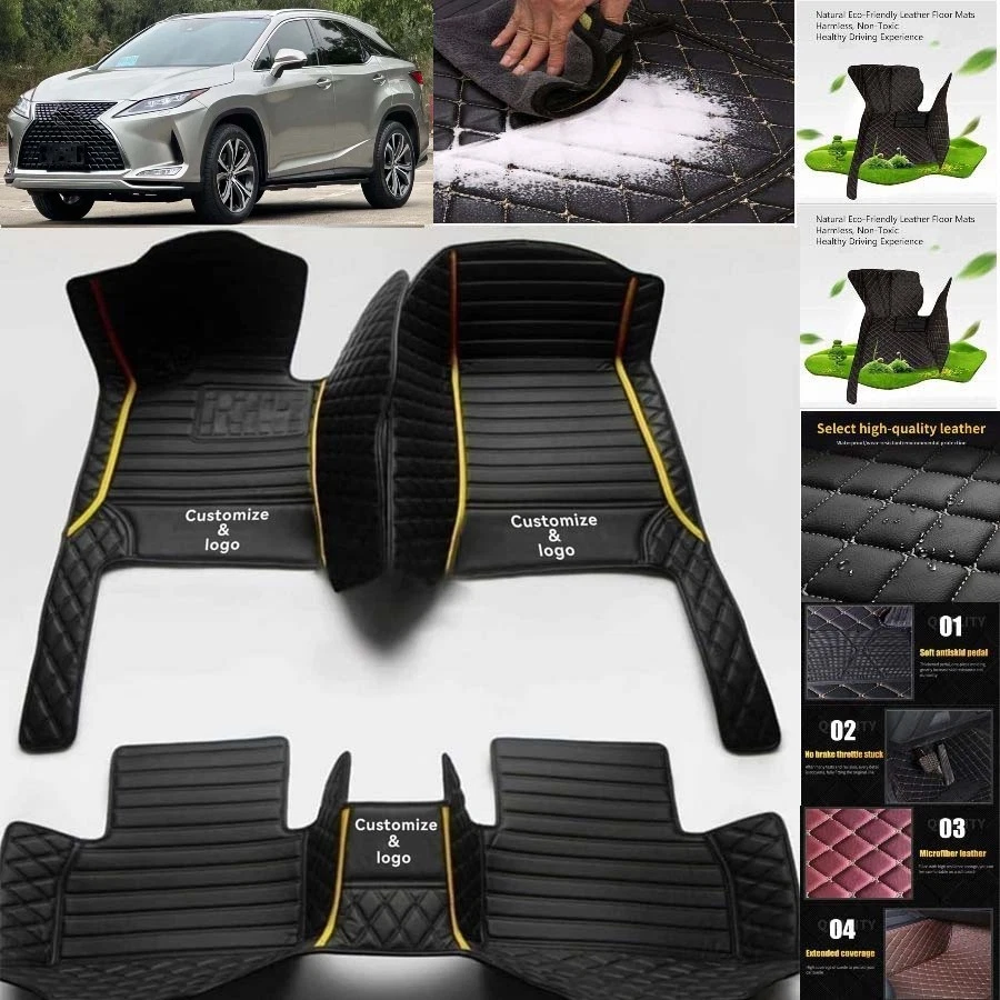 For Lexus RX Car Floor Mats Luxury Waterproof Liners Carpets Cargo Custom Foto 3 de 4