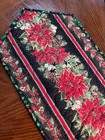 Handcrafted - Quilted Table Runner - Christmas Poinsettias, Pinecones 2026 NEW — photo 2