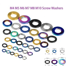 M4 M5 M6 M7 M8 M10 Screw Washers Titanium Alloy Thin Flat Washers Flat Gasket