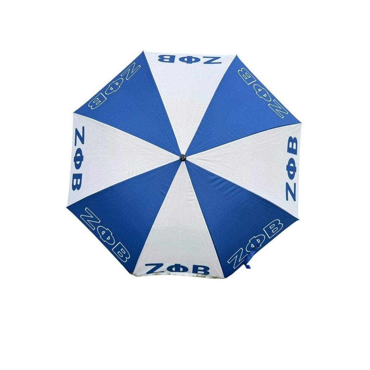 Zeta Phi Beta Large Umbrella | 27 Inch Blue White Sorority Umbrella | Greek Gift