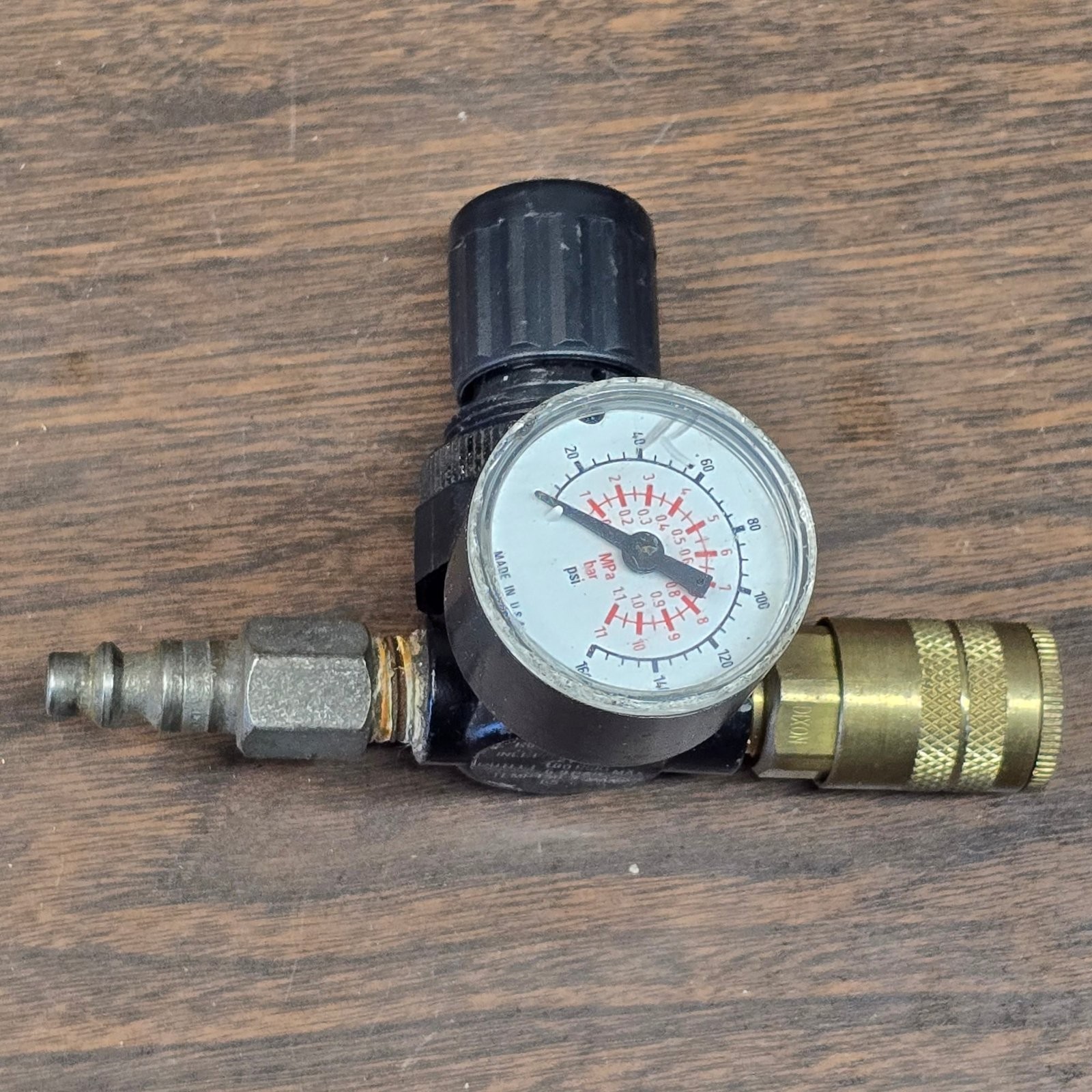 Air Compressor Pressure Regulator with Gauge Quick Connect R07-219-RGKA Made USA