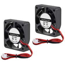 2Pcs 4010 24V Dual Ball Fan XH2.54-2Pin 40mm 1.57in Brushless Cooling 40x40x10mm
