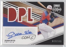 2020 Elite Extra Edition DPL Material Signatures Black 40/149 Juan Bito Auto ll2