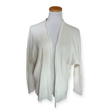 Womens Forever 21 White Textured Open Front Cardigan Sweater - Sz S