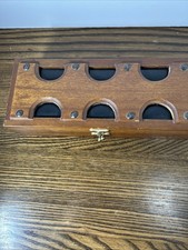 Vintage Mens Wooden Dresser Valet Apex Jewelry Box Desk Caddy MCM 1960s-70