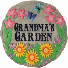 Grandma's Garden Stepping Stone - Decorative Garden Décor Element