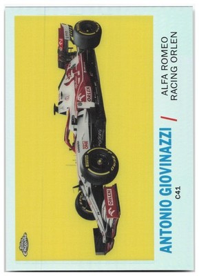 Antonio Giovinazzi 2021 Topps Chrome Formula 1 1961 Sports Cars T61-AG NM