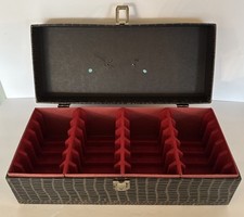 8 Track Tape Carrying Case Faux Alligator 24 Capacity Vintage Carrying 1960's