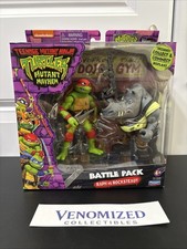 New Teenage Mutant Ninja Turtles Mutant Mayhem Battle Pack Raph VS Rocksteady