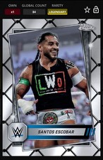 WWE Slam Topps Chrome 84cc Santos Escobar Steel Cage DIGITAL Base