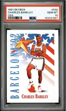 1991 SKYBOX #530 CHARLES BARKLEY HOF USA DREAM TEAM PSA 10