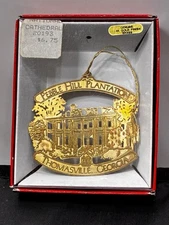 Vintage Pebble Hill Plantation 24K Gold Finish Brass Ornament Thomasville GA