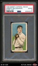 1909 T206 Christy Mathewson Dark Cap Giants HOF VARIATION PSA 2 - GOOD
