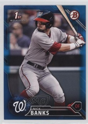 2016 Bowman Draft Draft Picks Blue 128/150 Nick Banks #BD-79 y0i
