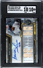 2020 Topps Triple Threads Bernie Williams RELICS /15 SGC 10 w/10 AUTO (15/18)