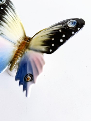 Aelteste Volkstedter Porzellan Figur Schmetterling Nr. E 9173 handbemalt 8 cm - Bild 4 von 9