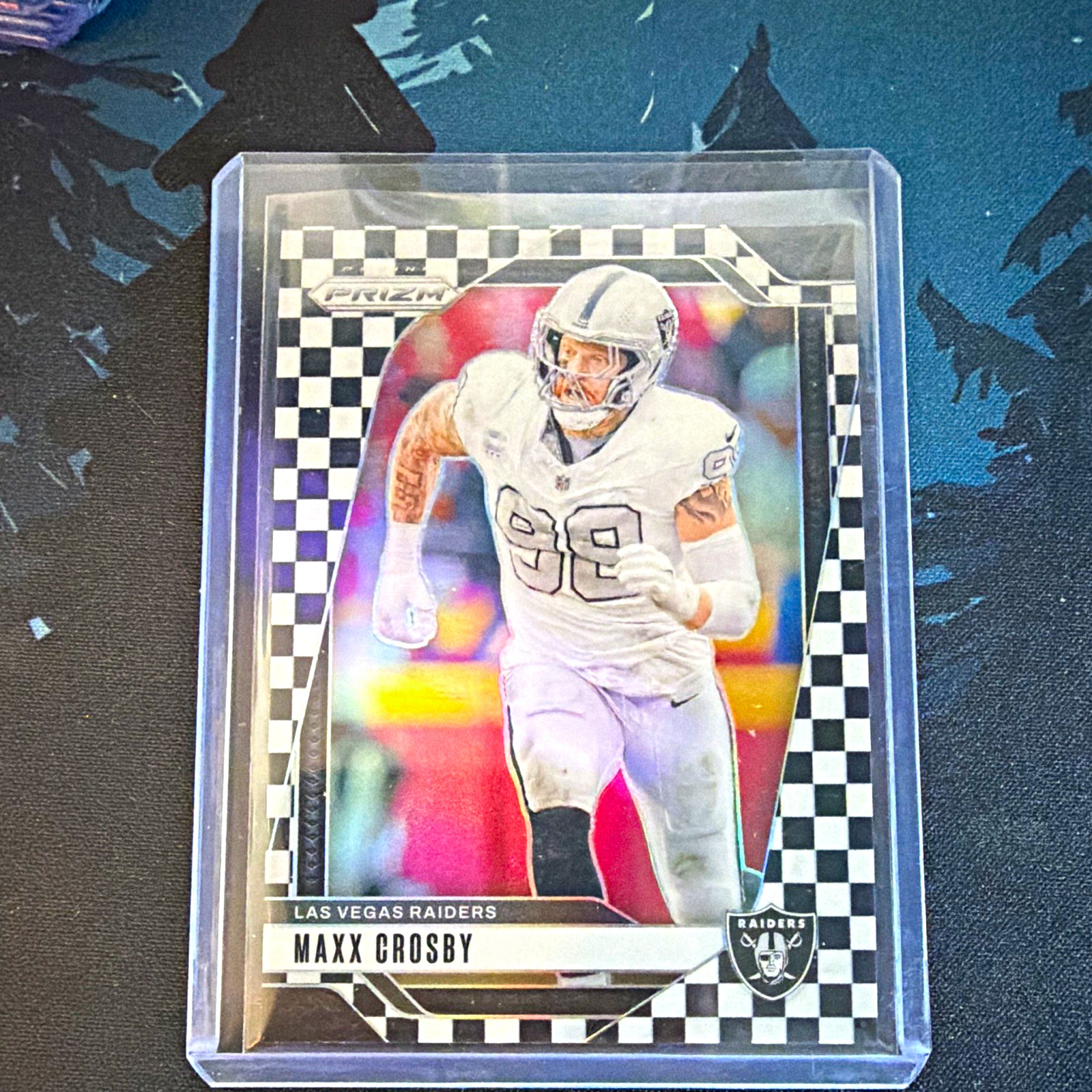 Panini 2024 Prizm Football Maxx Crosby Raiders #152 Black & White Checker Prizm