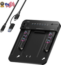 M.2 NVMe  SATA SSD/HDD Docking Station, USB-C 10 Gbps Dual Bay Hard Drive Cl
