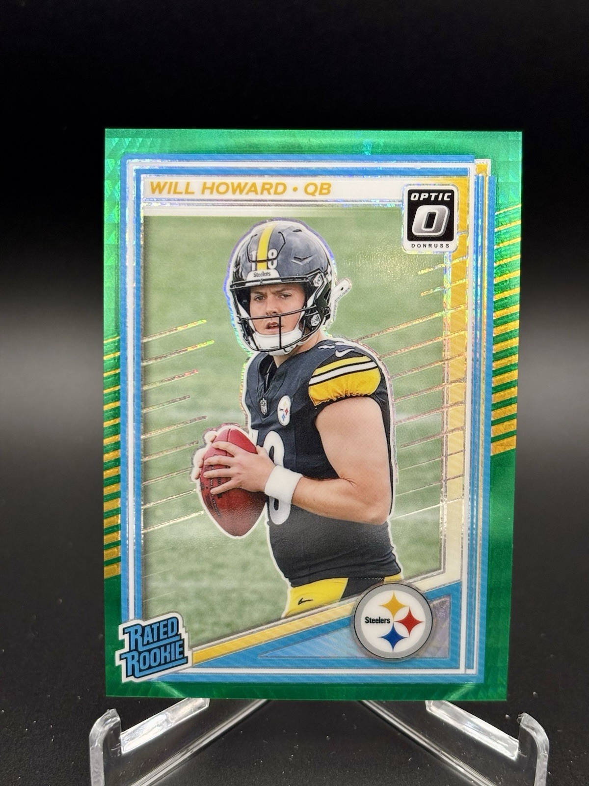 2025 Panini Donruss Optic Will Howard Rated Rookie Green Hyper Prizm #233