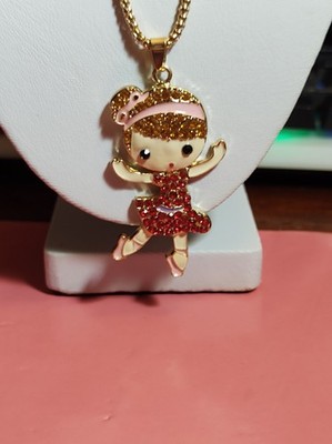 Betsey Johnson Multicolor Ballet Ballerina Necklace