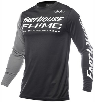 Fasthouse Carbon Method Youth MX Offroad Jersey Black/Gray