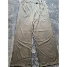Cider Grey Wide Leg Pleated Trousers High Waist Pants XL -232