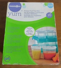 Babies R Us Freezer Food Tray BPA FREE 16pk 4-4oz 8-2oz 2 Trays