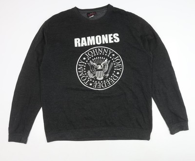 AWDis Herren Pullover Sweatshirt schwarz Grafikdruck XL