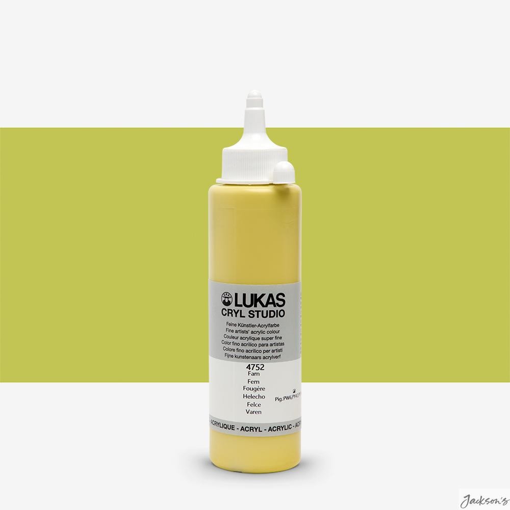Lukas Cryl Studio Acrylic Paint 250ml Fern Colour For Artists And Students