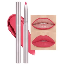evpct Silky Lip Liner Pencil Retractable, Carmine Red Smooth Lip Liner Creamy...