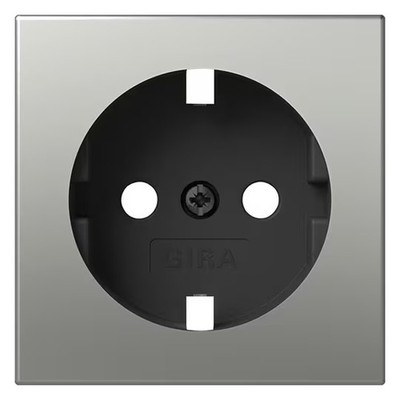Gira 4920600 Abdeckung für SCHUKO-Steckdose 16 A 250 V~ System 55 Edelstahl