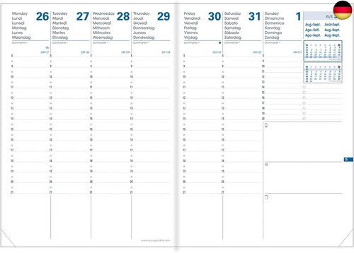 Planning 21 16 Monate Everest blau 2020 - 2021: Tischkalender - Bild 3 von 4