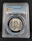 1964-D Silver Kennedy Half Dollar PCGS AU 58 Blue Label 7904