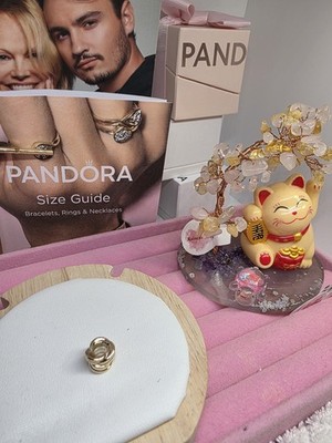 Genuine Pandora 14ct Gold Forget Me Knot Charm 750461 585 ALE