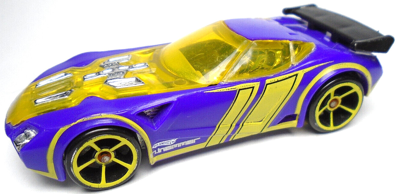 2010 HOT WHEELS NERVE HAMMER PURPLE & YELLOW 1:64 DIECAST 2 7/8" CAR