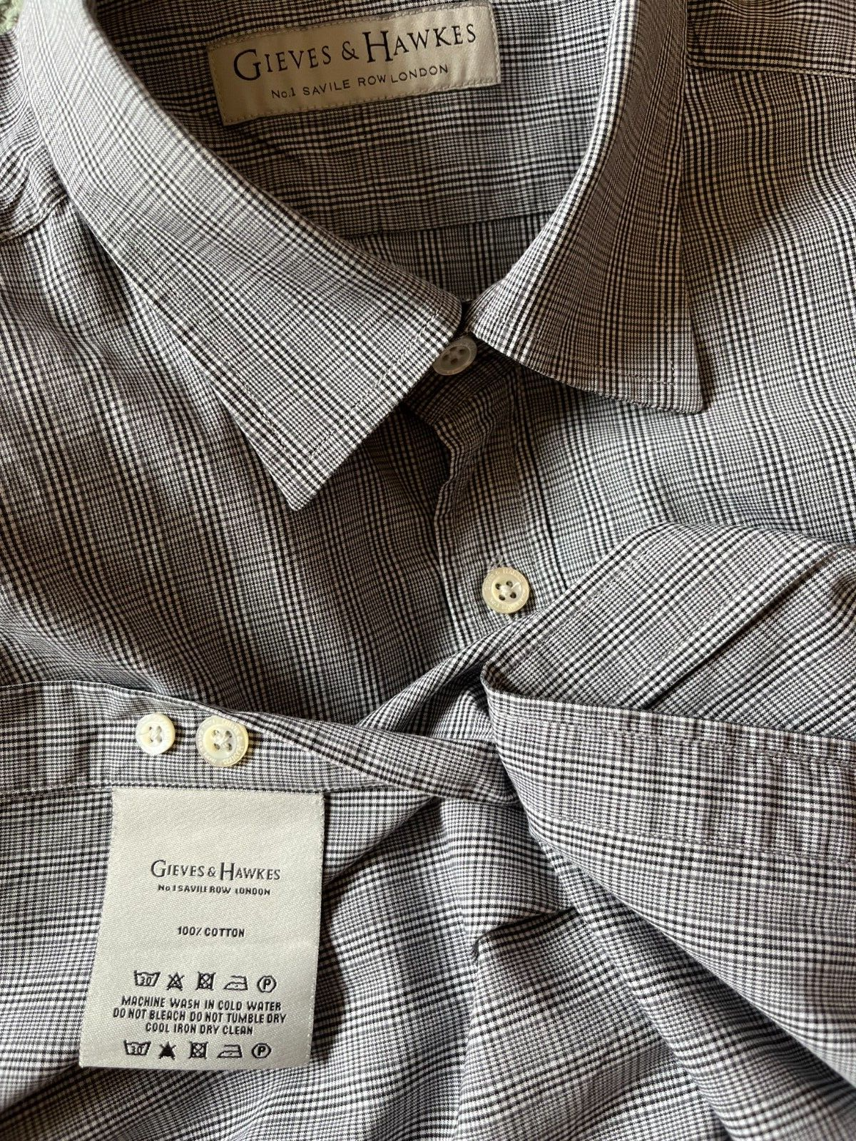 FILA Camicia a scacchi Gieves & Hawkes n. 1 Saville Row grigia L