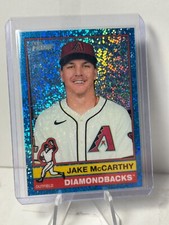 Jake McCarthy 2025 Topps Heritage Light Blue Sparkle Refractor Arizona D-Backs