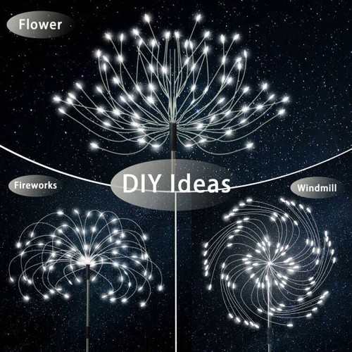 3PCS 360 LED Solar Firework Starburst Light Fairy Lamp Garden Path Outdoor Decor - Picture 50 of 55