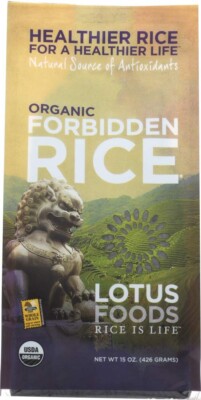 Lotus Foods Heirloom Forbidden Black Rice - Case of 6 - 15 oz.