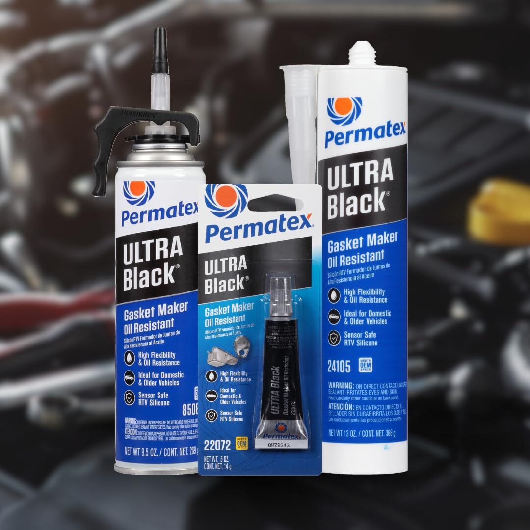 Permatex Ultra Black RTV Silicone Gasket Maker 9.5 oz Maximum Oil Resistance