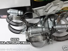 100 pcs IDEAL Hose Clamps,Size #16 (18-38 mm), (1 1/16" to 1 1/2") Made in USA