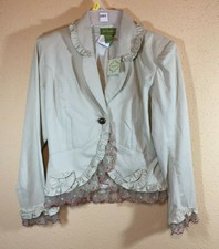 Femme Jacket Sz S Nwt Tan Ruffles