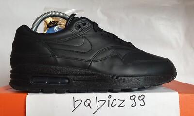 Nike Air Max 1 Leather All Black 2007 7US/40EUR RARE DS