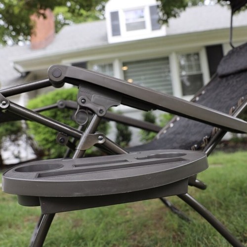 Bliss Hammocks 26" Wide Zero Gravity Chair w/ Adjustable Canopy Sun-Shade - Afbeelding 10 van 15